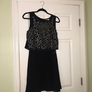 Francesca’s black beaded formal dress